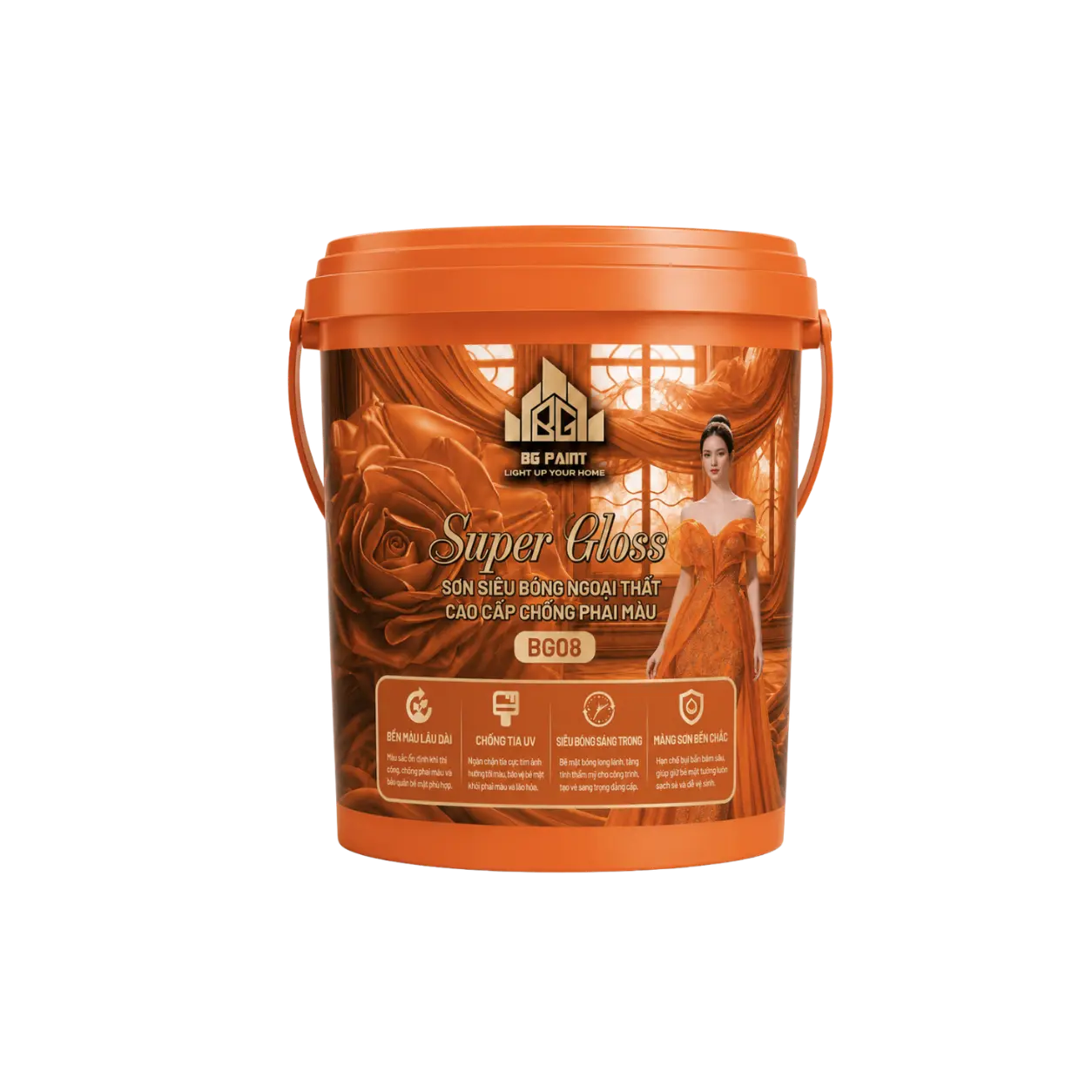 Sơn Siêu Bóng Ngoại Thất Cao Cấp Super Gloss BG08 - BG Paint Chính Hãng