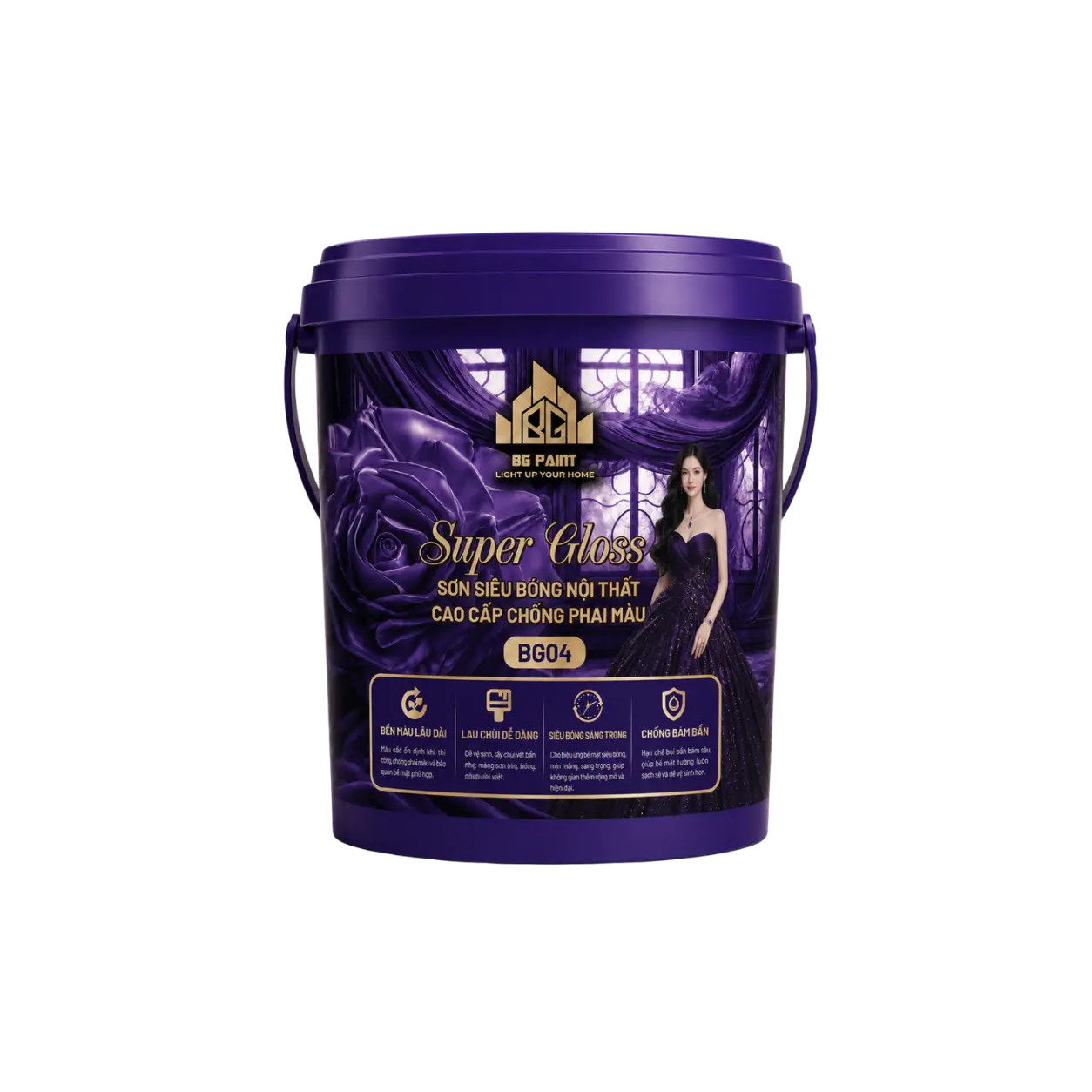 Sơn Siêu Bóng Nội Thất Cao Cấp Super Gloss BG04 - BG Paint Chính Hãng