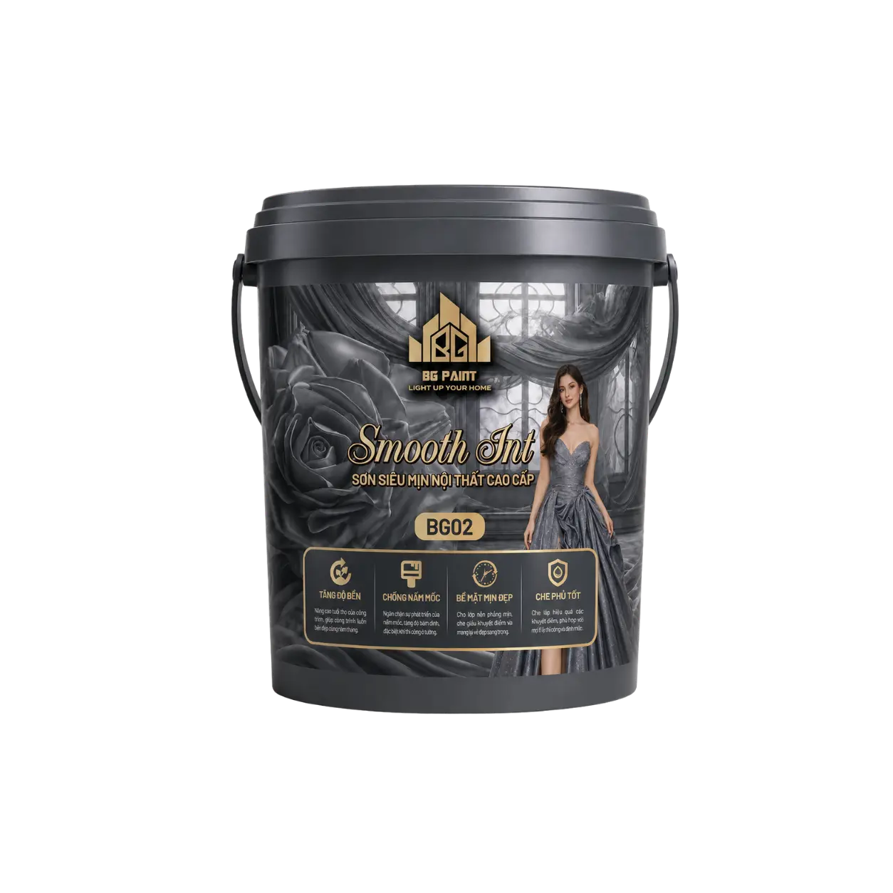 Sơn Siêu Mịn Nội Thất Cao Cấp Smooth Int BG02 - BG Paint Chính Hãng