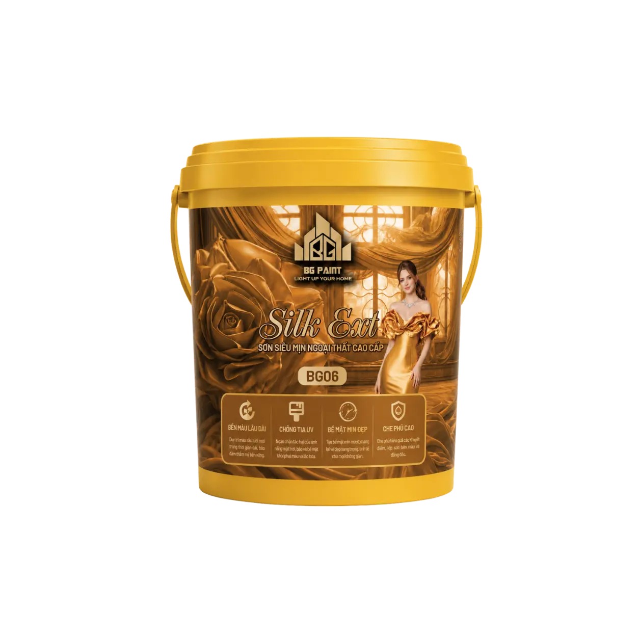 Sơn Siêu Mịn Ngoại Thất Cao Cấp Silk Ext BG06 - BG Paint Chính Hãng